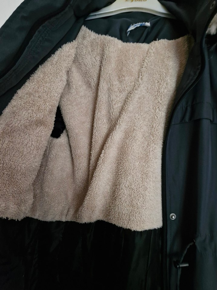 Kürklü Kapüşonlu Uzun Kaban - Görsel 3