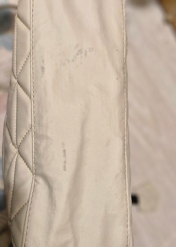 Beyaz Deri Fermuarlı Kadın Çanta - Görsel 4