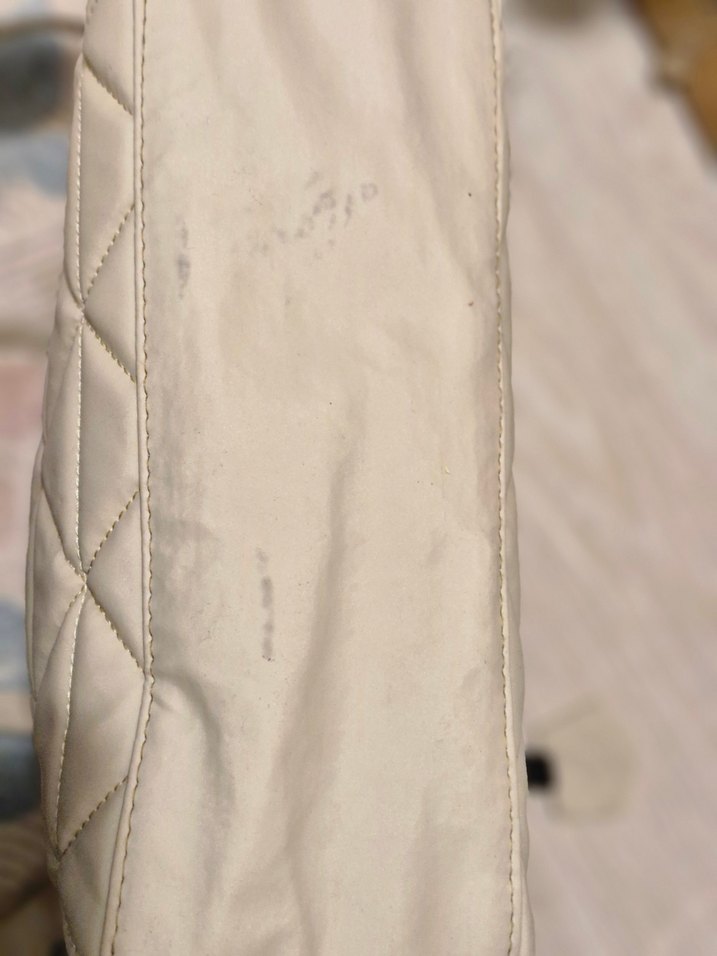 Beyaz Deri Fermuarlı Kadın Çanta - Görsel 4