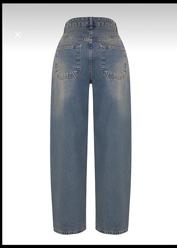 32 Beden beyaz Renk Trendyolmilla Baggy Jeans