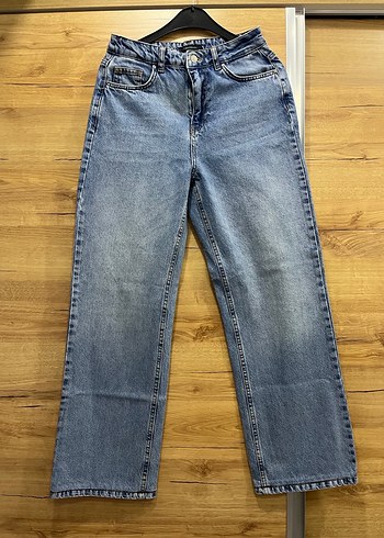 Trendyol Milla Gri Mavi Kadın Denim Pantolon