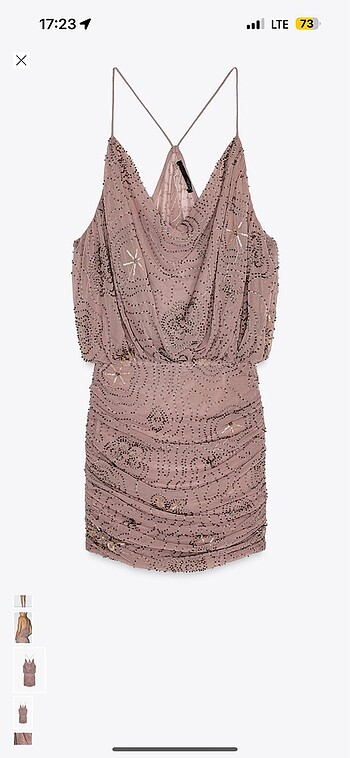 zara pullu elbise