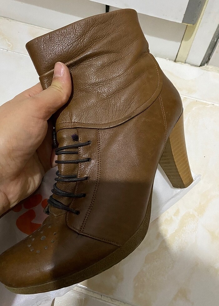 Deri topuklu bot - Görsel 5