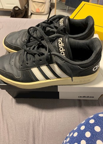 Adidas Siyah Adidas Çizgili Bağcıklı Spor Ayakkabı
