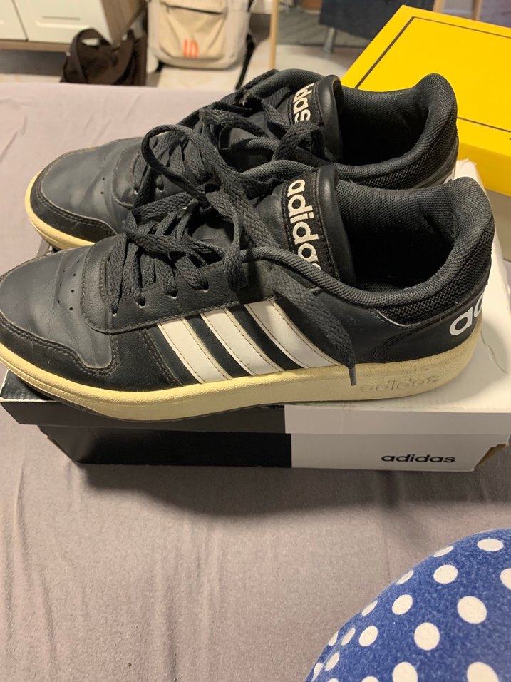 Siyah Adidas Çizgili Bağcıklı Spor Ayakkabı - Görsel 2