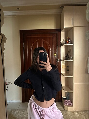 s Beden trendyolmilla crop düğmeli üst