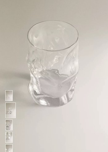 Şeffaf Dalgalı Cam Bardak