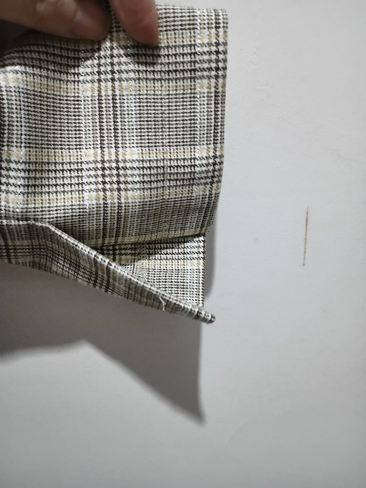 Gri Ekose Mini Kadın Klasik Elbise - Görsel 4