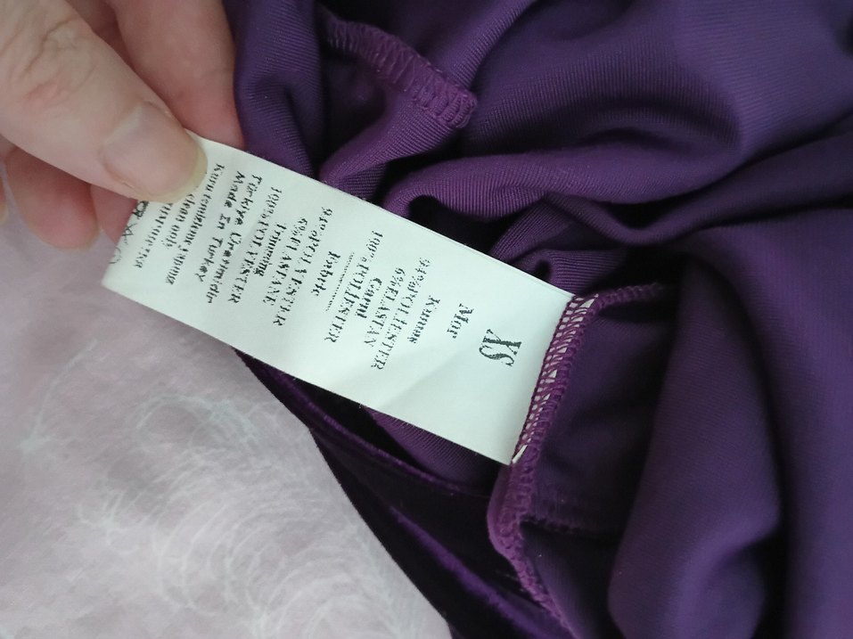 Mor Dantel Detaylı Uzun Kollu Gotik Elbise - Görsel 5