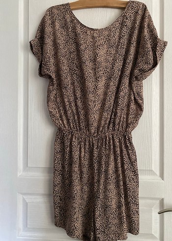 Mango sırt büzgülü detaylı şortlu tulum - Görsel 3