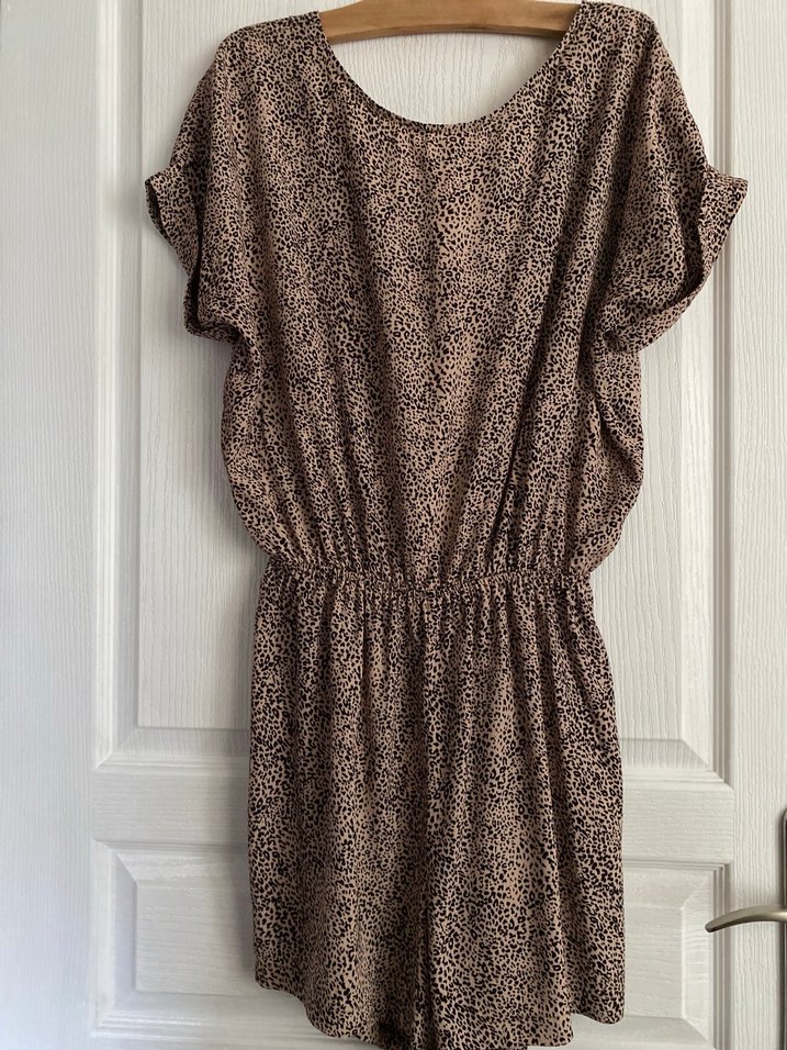 Mango sırt büzgülü detaylı şortlu tulum - Görsel 3