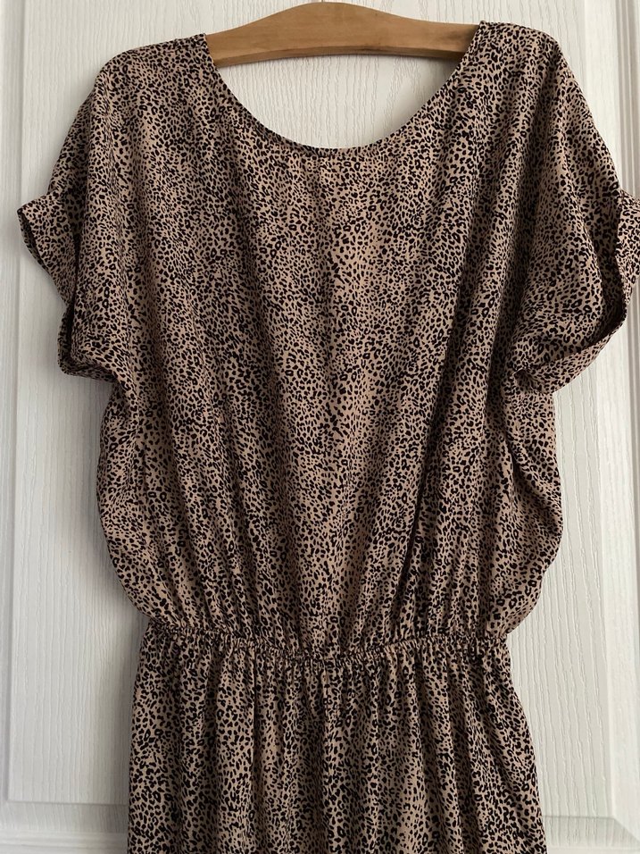 Mango sırt büzgülü detaylı şortlu tulum - Görsel 5