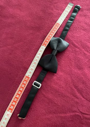 Siyah saten papyon - Görsel 4