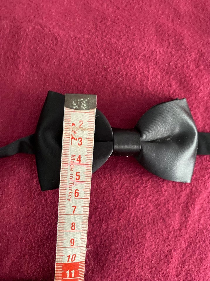 Siyah saten papyon - Görsel 5