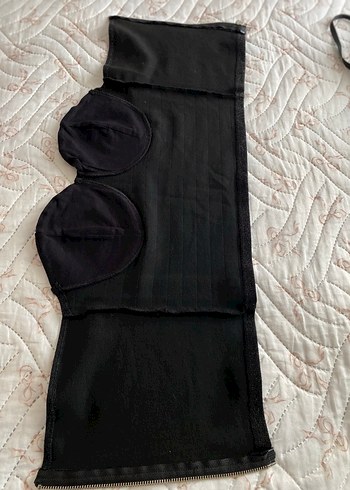 Siyah parlak simli straplez bustiyer - Görsel 4