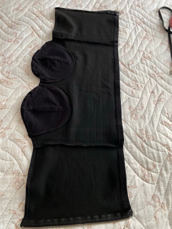 Siyah parlak simli straplez bustiyer - Görsel 4