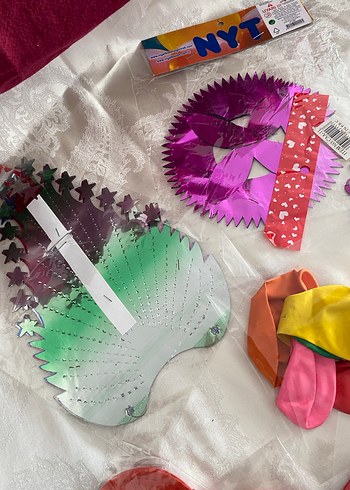 Renkli Parti Süsleri Seti 5+5 - Görsel 3