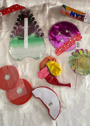 Renkli Parti Süsleri Seti 5+5 - Görsel 2