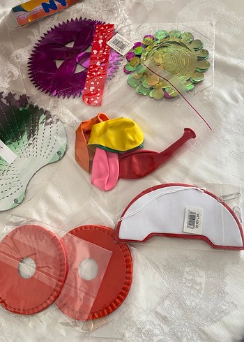 Renkli Parti Süsleri Seti 5+5 - Görsel 4