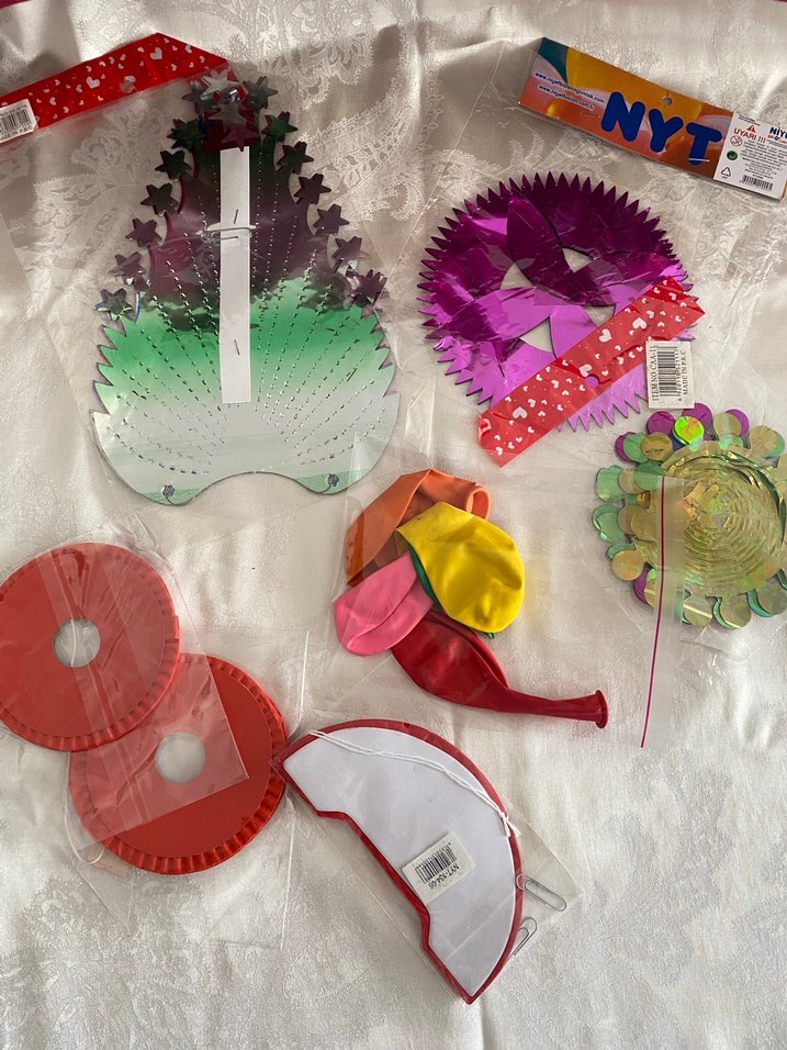 Renkli Parti Süsleri Seti 5+5 - Görsel 2