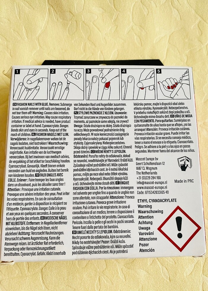 Kırmızı stiletto takma tırnak - Görsel 2