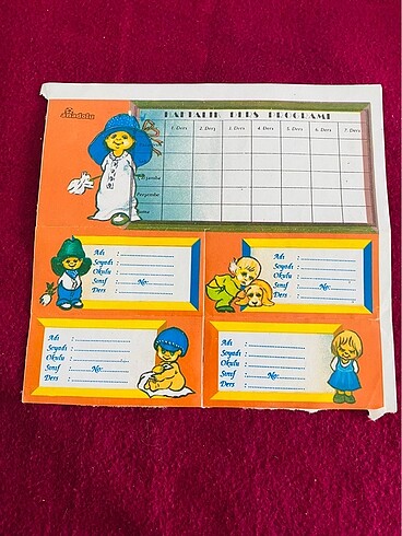 Vintage defter/kitap etiket