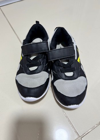 Gri Erkek Çocuk Spor Ayakkabı Velcro - Görsel 3