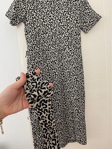 Zara M beden zara leopar elbise