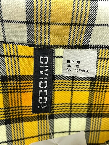 38 Beden sarı Renk H&M Kısa Elbise %70 İndirimli.