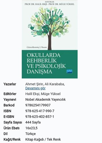 Okullarda Rehberlik ve Psikolojik Danışma Kitabı