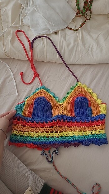 Örgü crop top