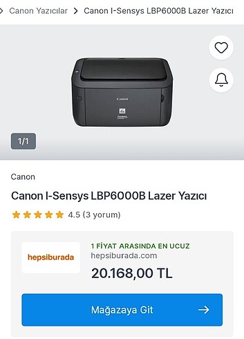 Canon i-sensys lbp 6000b lazer yazıcı 