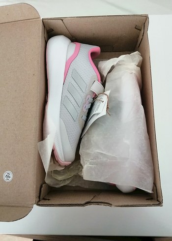 31 Beden Kız Çocuk Beyaz Gri Spor Ayakkabı Velcro