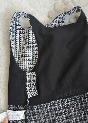 Kız Çocuk Gri Ekose Jile Elbise - Görsel 3