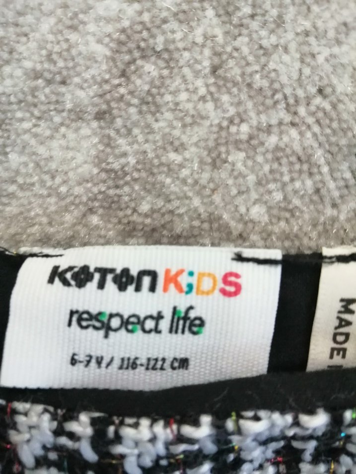 Kız Çocuk Gri Ekose Jile Elbise - Görsel 4