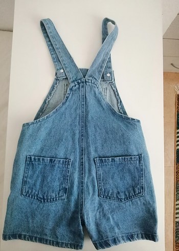 Renkli Aslan Kral Baskılı Çocuk Kot Salopet - Görsel 2