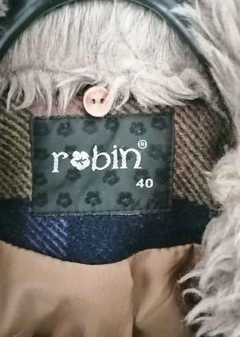 Kahverengi Ekose Kürk Yakalı Kaban - Görsel 3