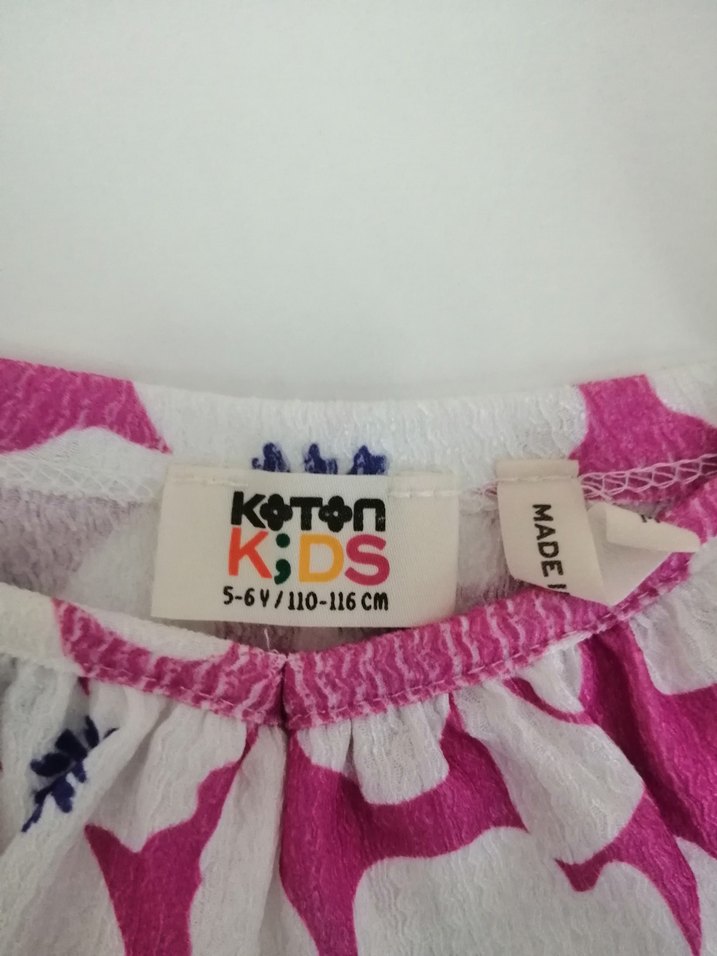 Pembe Çiçekli Kız Elbisesi - Görsel 3