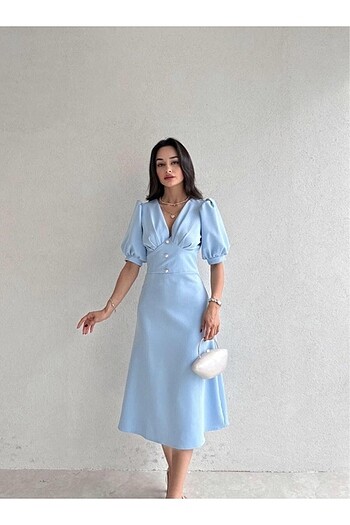 Trendyol bebe mavisi midi elbise