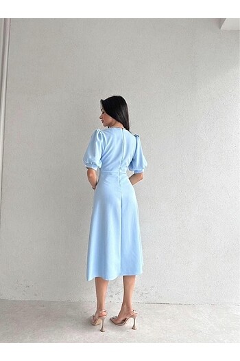Trendyol & Milla Trendyol bebe mavisi midi elbise