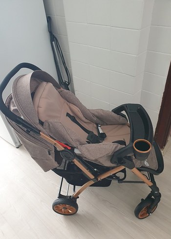Kahverengi ve Gri Bebek Arabası - Görsel 8
