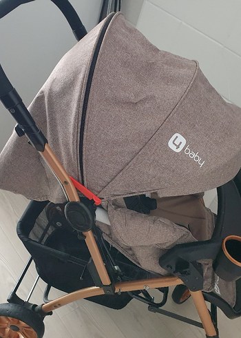 Kahverengi ve Gri Bebek Arabası - Görsel 3
