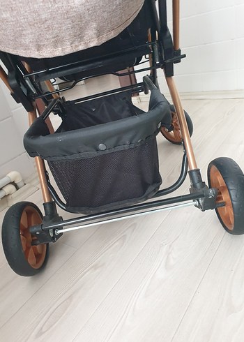 Kahverengi ve Gri Bebek Arabası - Görsel 7