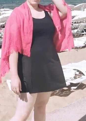 Chelly Siyah Mini Elbise Mayo - Görsel 4