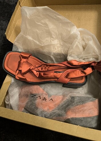 Zara Sandalet Saten