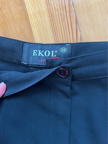 m Beden Ekol Siyah Kumaş Pantolon