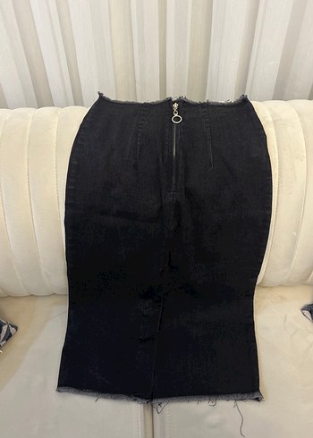 Trendyol & Milla Siyah Midi Denim Kalem Etek