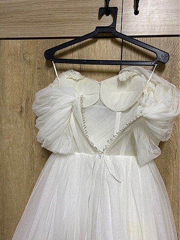 34 Beden beyaz Renk Bride Party Elbisesi