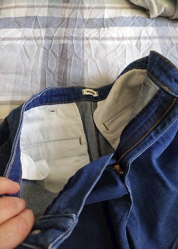 29 Beden mavi Renk Kadın Lacivert Mini Denim Şort
