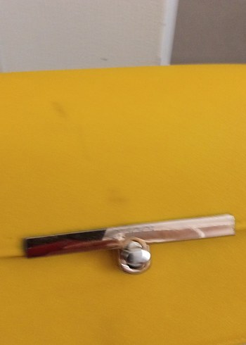 plastik Sarı Zincir Detaylı Kadın Çanta - Görsel 6